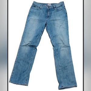 Ll Bean Pants 10 Jeans Denim Light Blue Classic Fit Woman Trousers Mom H…